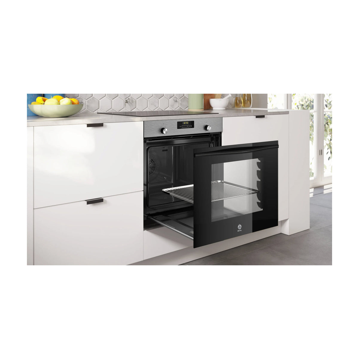 Horno multifunción Balay 3HB413CX3 de 71 l con Aqualisis y carro extraíble