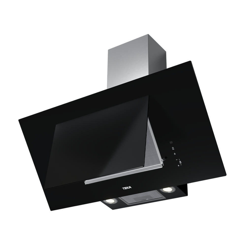 Campana decorativa Teka DVT Pro 98660 TBS de 90 cm en cristal negro