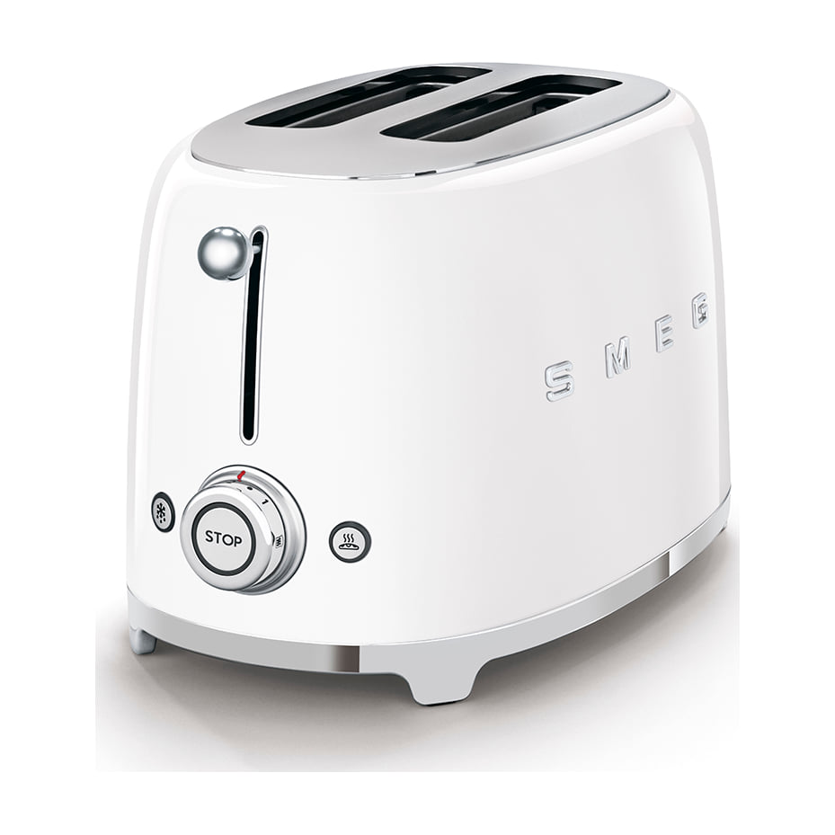 Tostadora Smeg TSF01WHEU blanca, 2 ranuras y 6 niveles de tostado