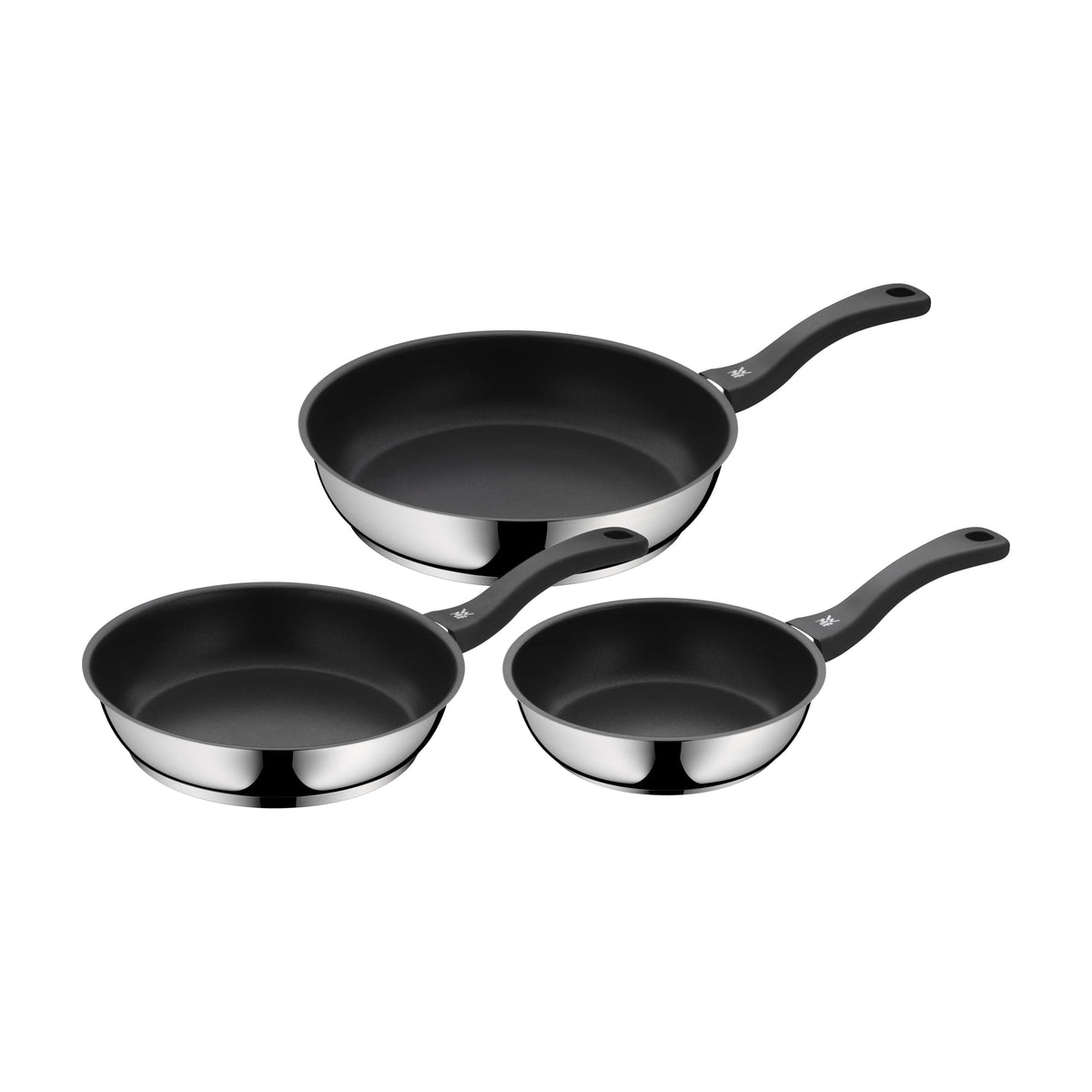 Juego de 3 sartenes WMF Devil de 20, 24 y 28 cm, antiadherentes para inducción