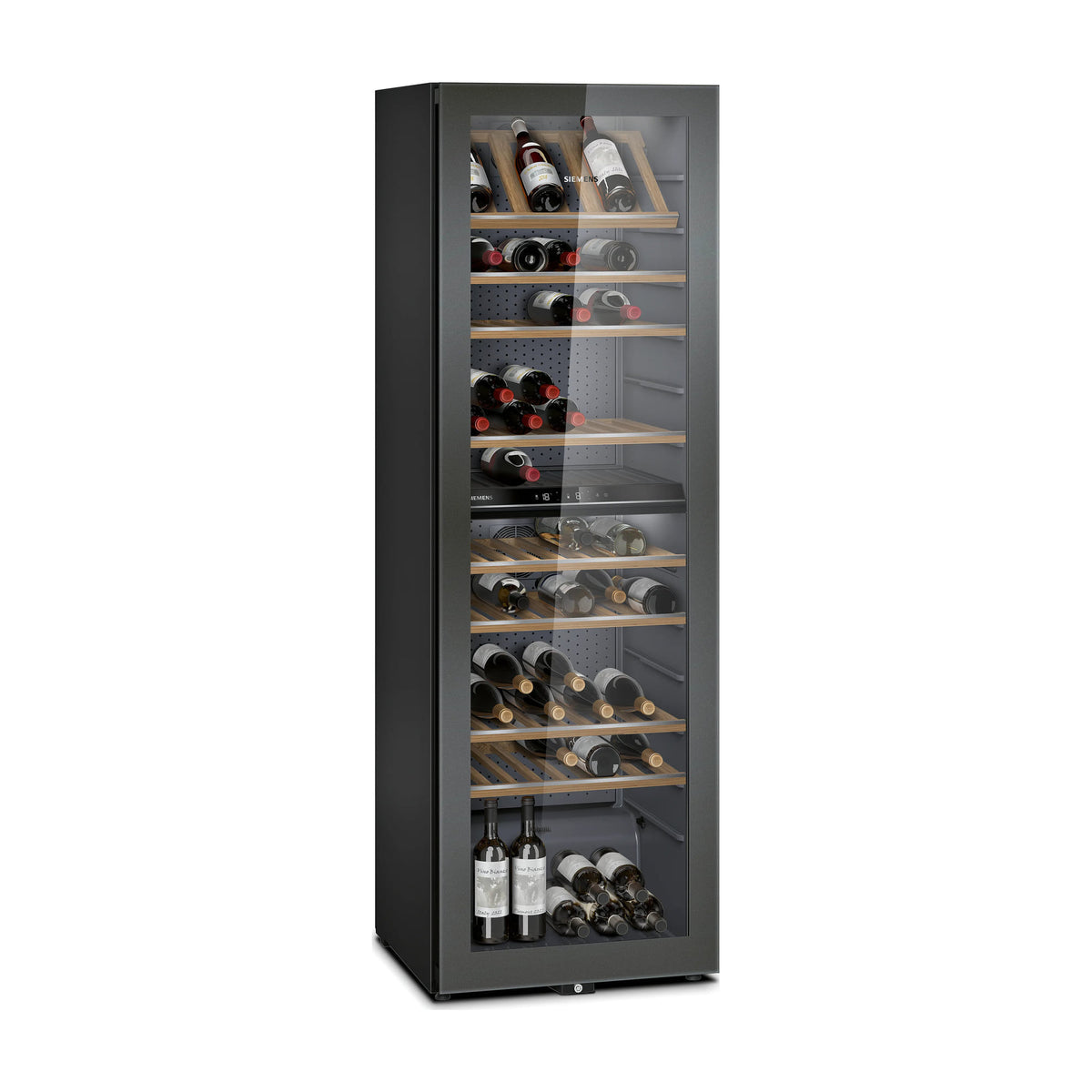 Vinoteca Siemens KW36KATGA de 199 botellas y 2 zonas de temperatura