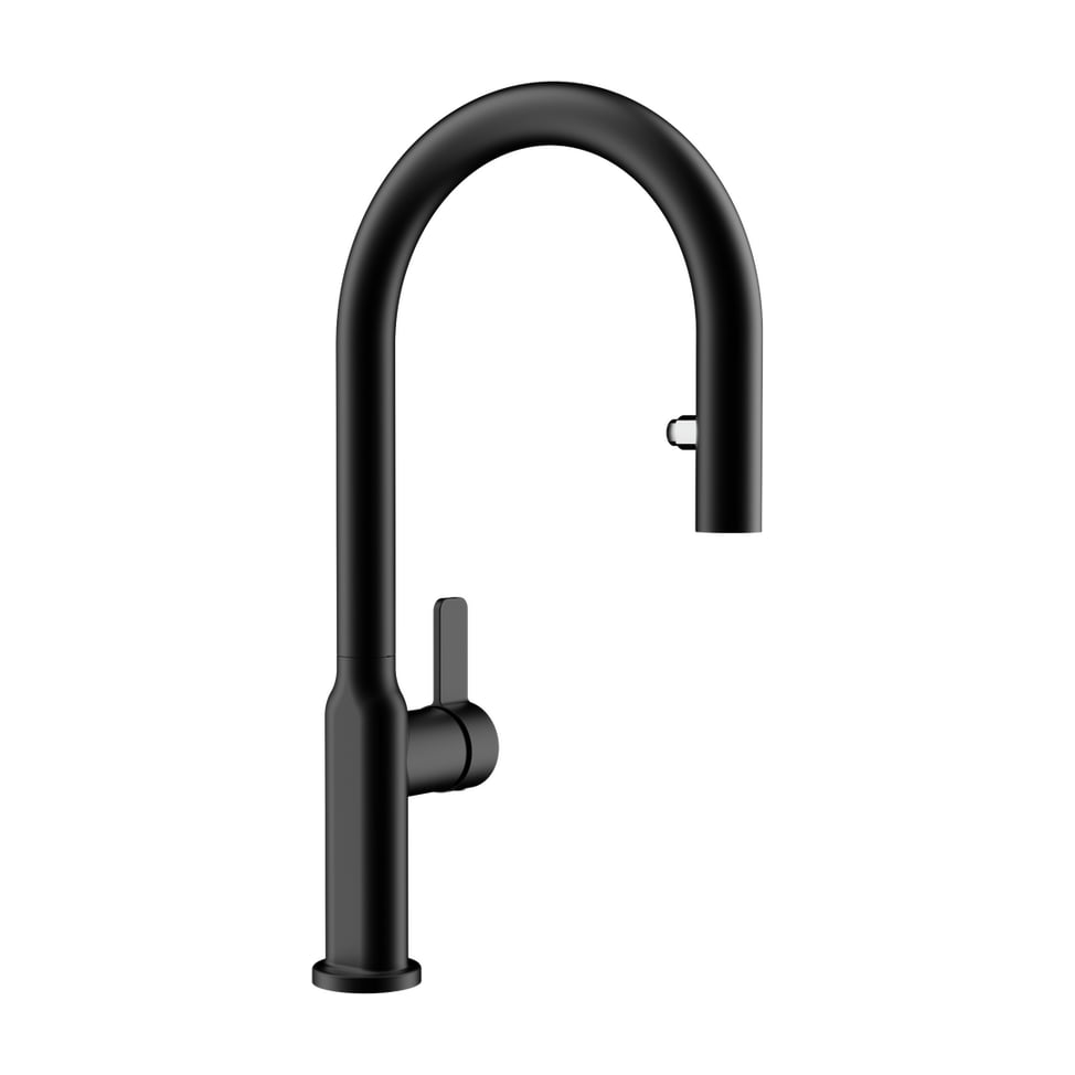 Grifo de cocina Teka Oval 9382 monomando extraíble, negro