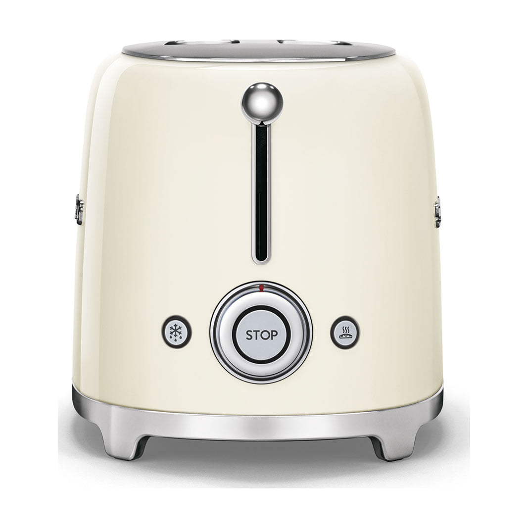 Tostadora Smeg TSF01CREU de 2 ranuras y 950 W, color crema