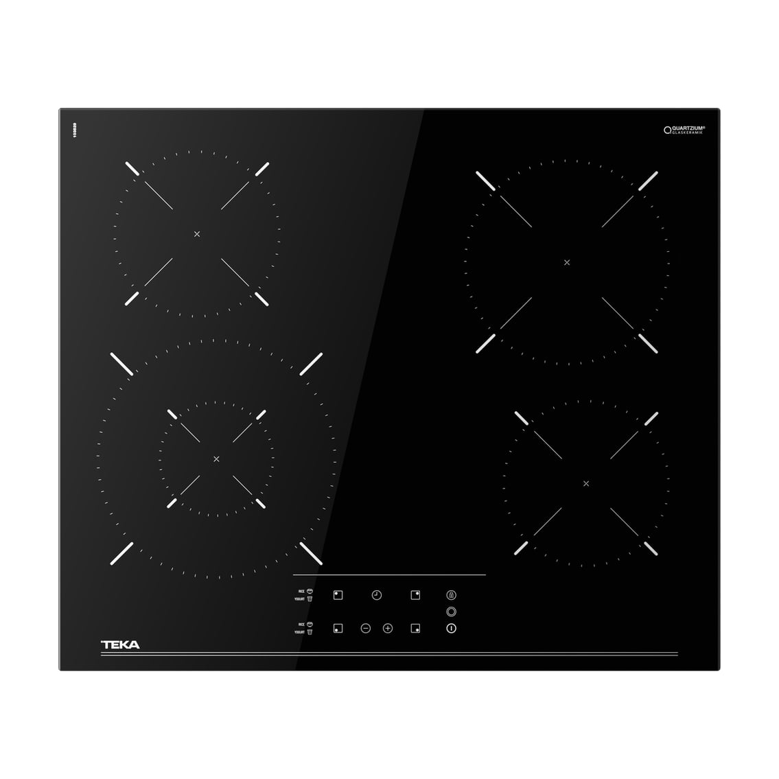 Placa vitrocerámica Teka TBC 64320 TTC BK de 60 cm con 4 zonas y control táctil