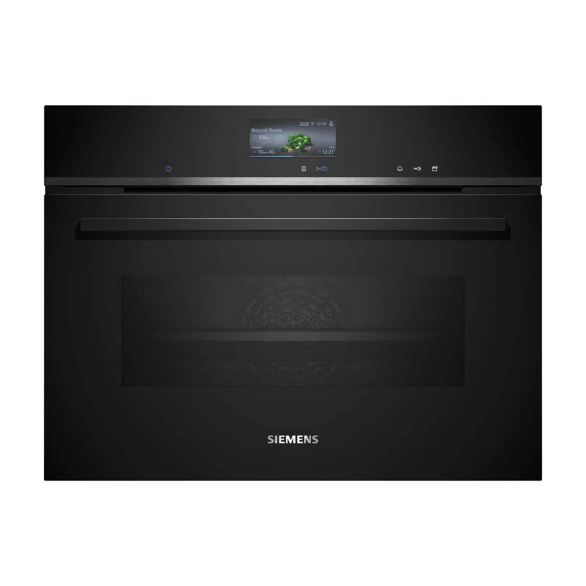Horno compacto de vapor Siemens CS736G1B1, 47 l, negro