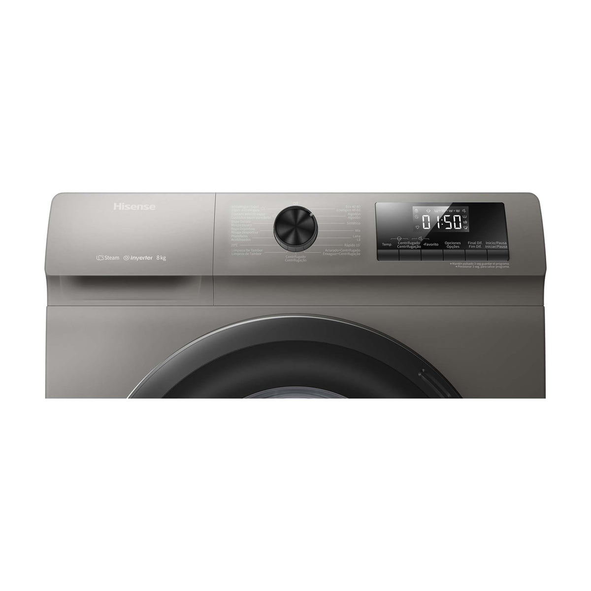 Lavadora Hisense WFQP8014EVMT de 8 kg y 1400 rpm
