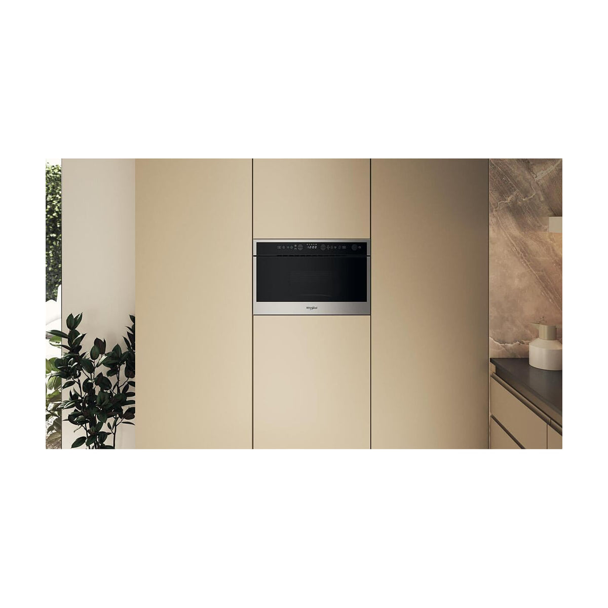 Microondas integrable Whirlpool WMN464BX de 22 l con grill y función Crisp