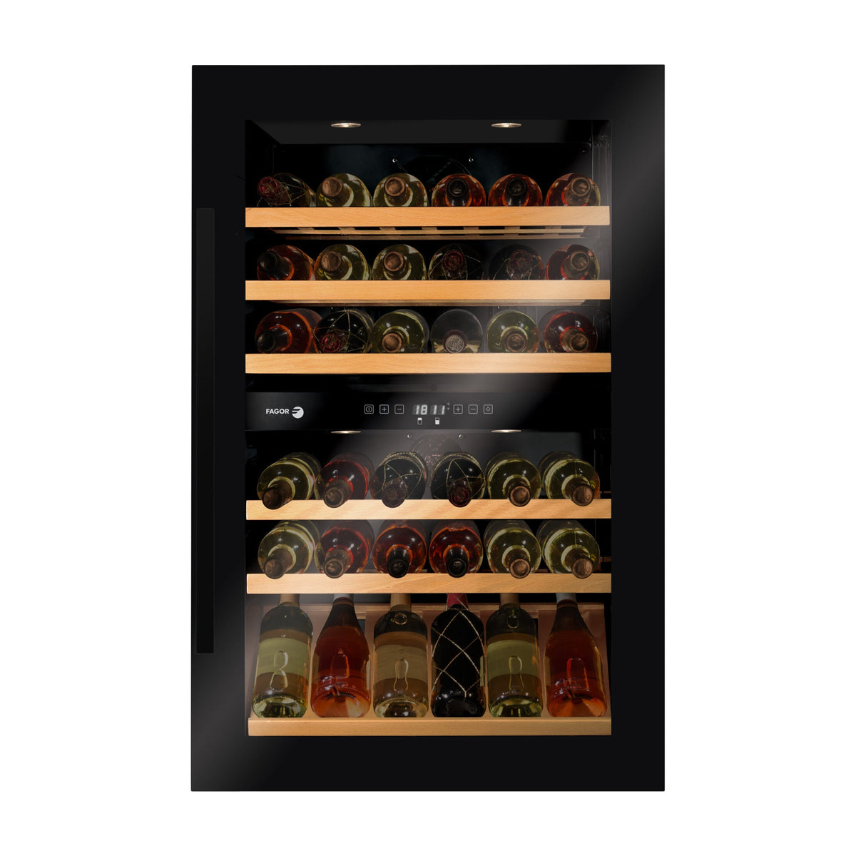Vinoteca integrable Fagor 3WCI-8840N de 59 botellas y 2 zonas