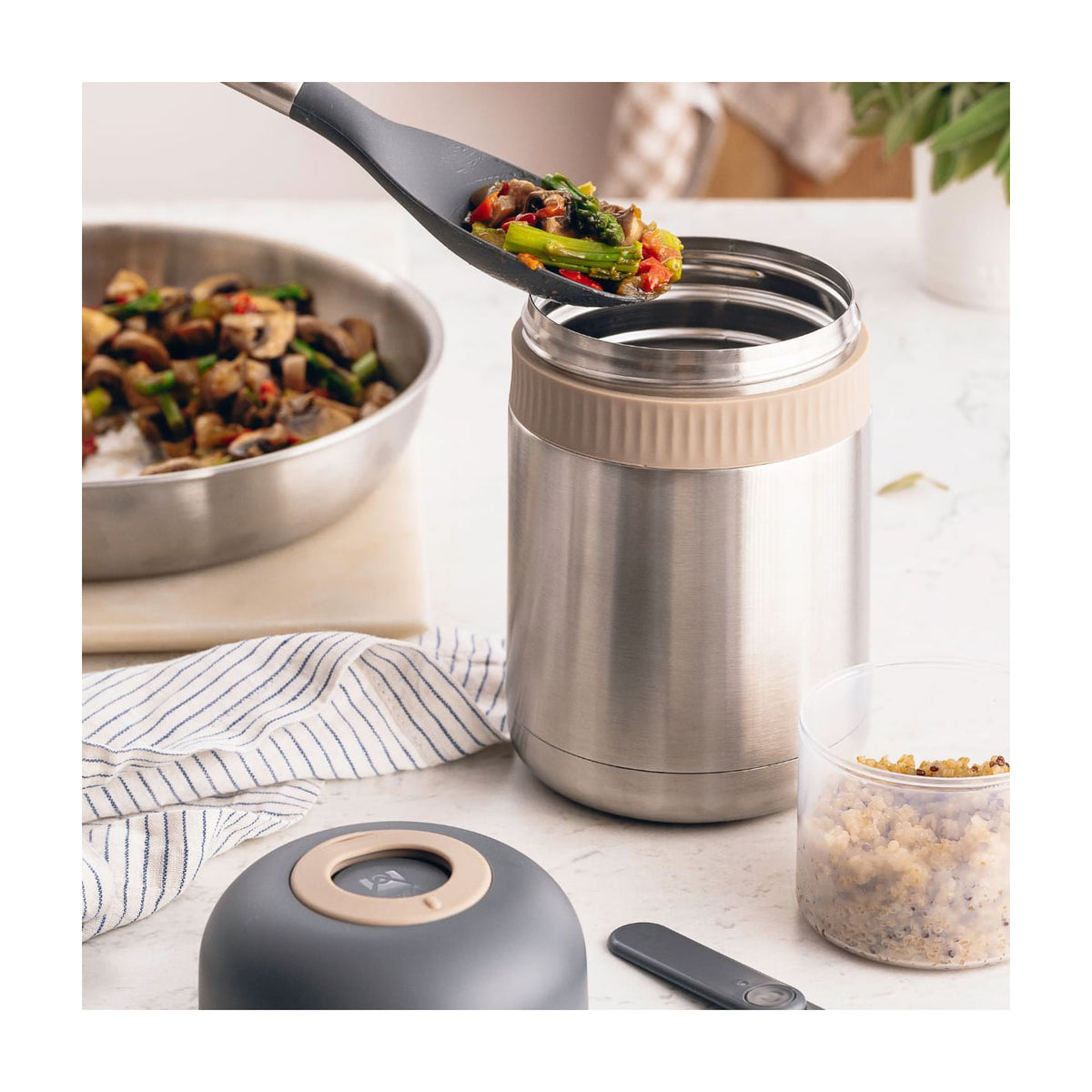 Termo para alimentos BRA Enjoy A196123 de 1000 g, acero inoxidable de doble pared