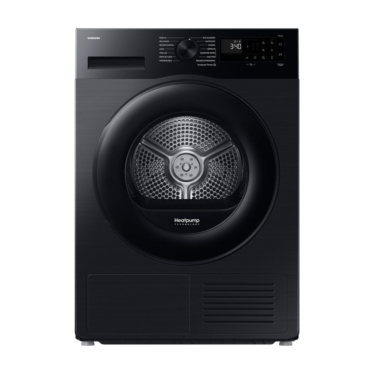 Secadora Samsung DV90DG52A0ABEC de bomba de calor, 9 kg, negra