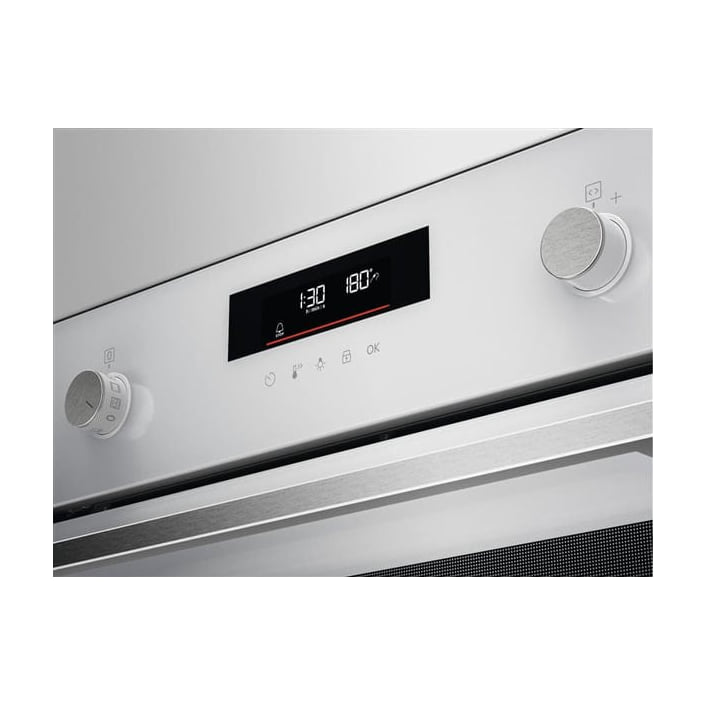 Horno multifunción AEG BPS535160W pirolítico de 71 l, cristal blanco