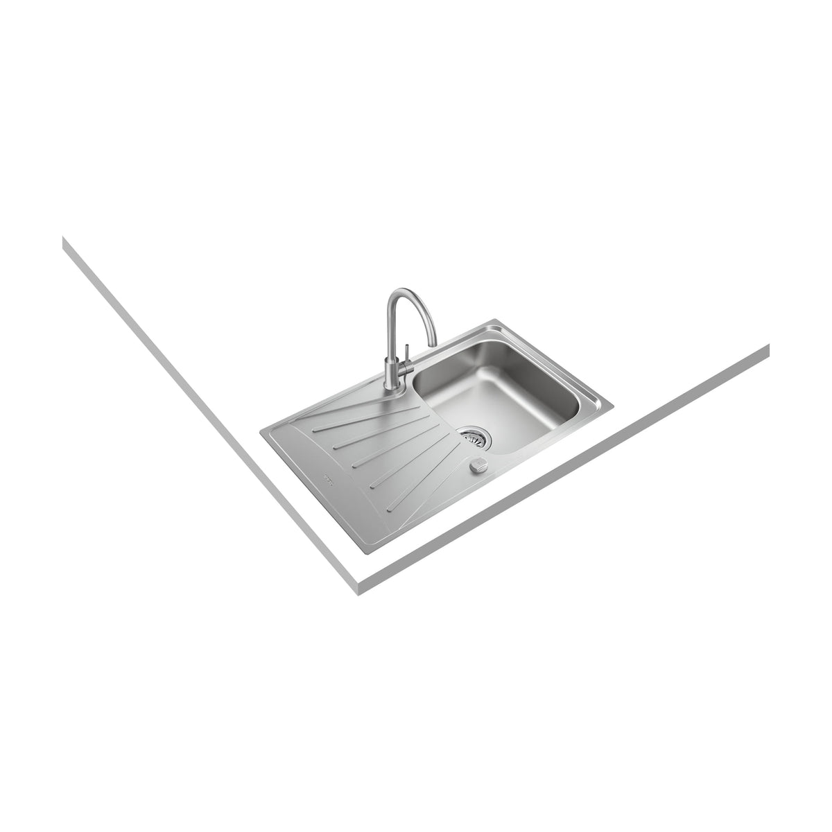 Pack fregadero y grifo Teka Tekaway StarBright 45 E-XP 1C 1E inox, reversible