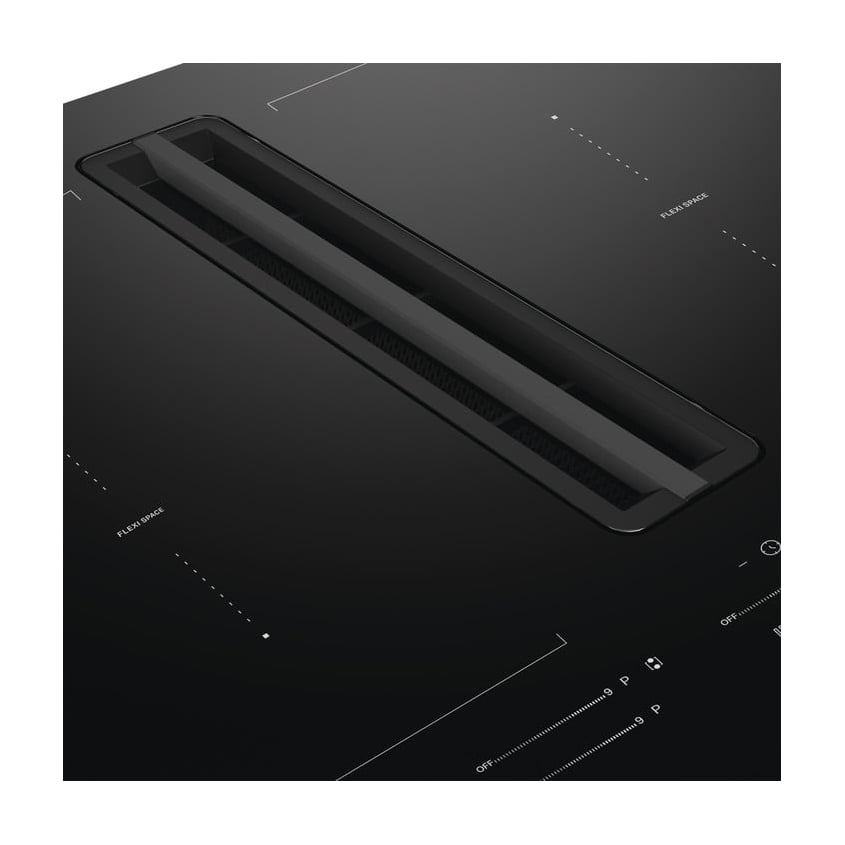 Placa de inducción con extractor Whirlpool WVH60FFB01, 60 cm y 2 zonas flexibles