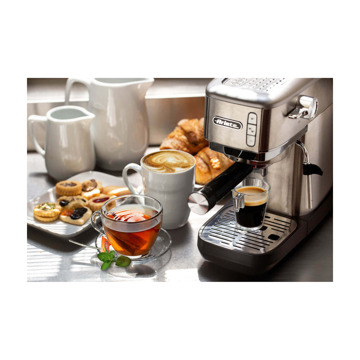 Cafetera espresso Ariete 1380/10 Metal, 15 bar y 14 cm de ancho