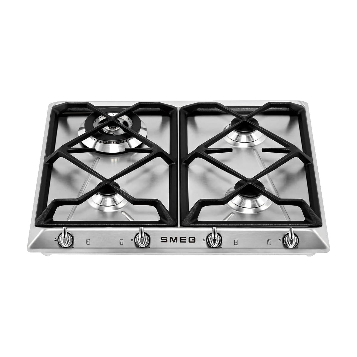 Placa de gas Smeg SR964XGH de 4 zonas, acero inoxidable