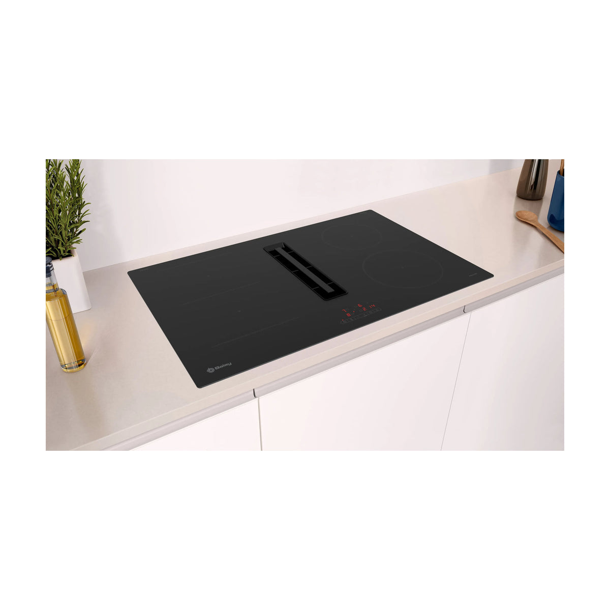 Placa de inducción con extractor Balay 3EBC983ER, 80 cm, sin perfiles