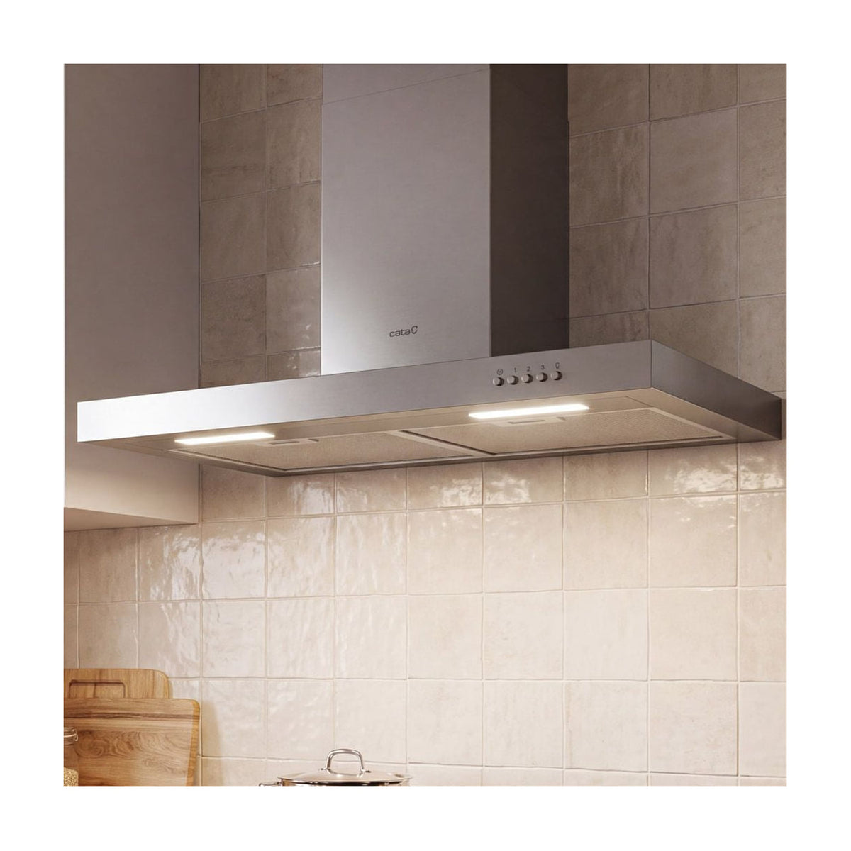Campana decorativa CATA ST-7010 X de 70 cm, inox y 3 velocidades
