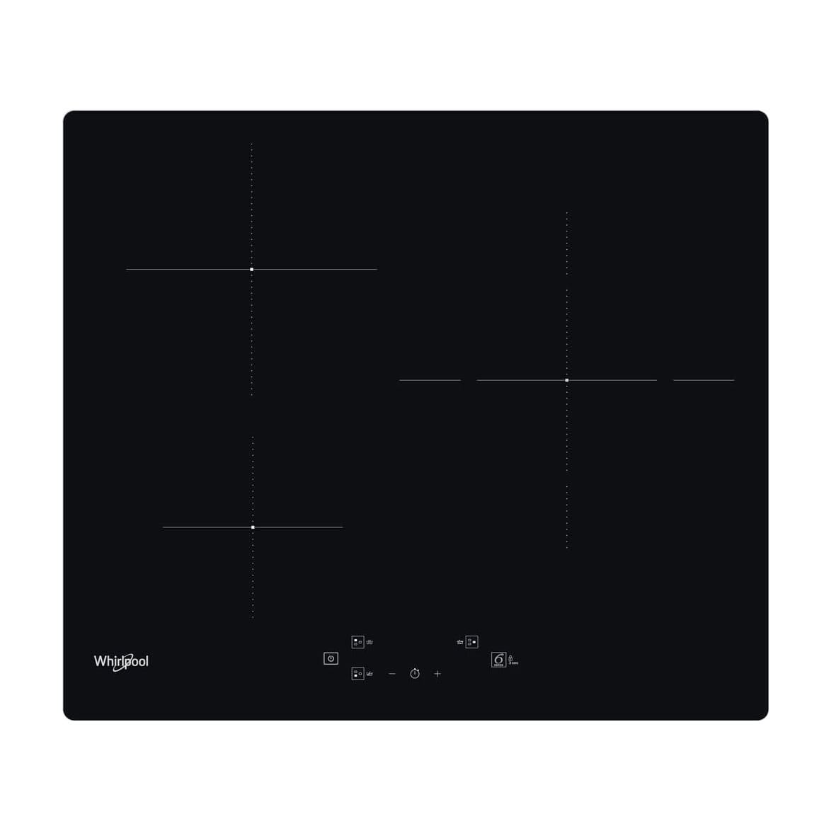 Placa de inducción Whirlpool WS Q5760 NE, 3 zonas y 60 cm