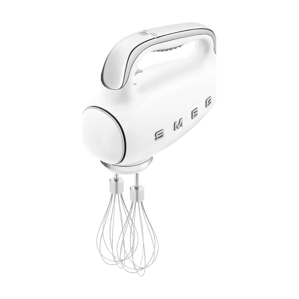 Batidora de varillas Smeg HMF01WHEU blanca, 250 W y 9 velocidades