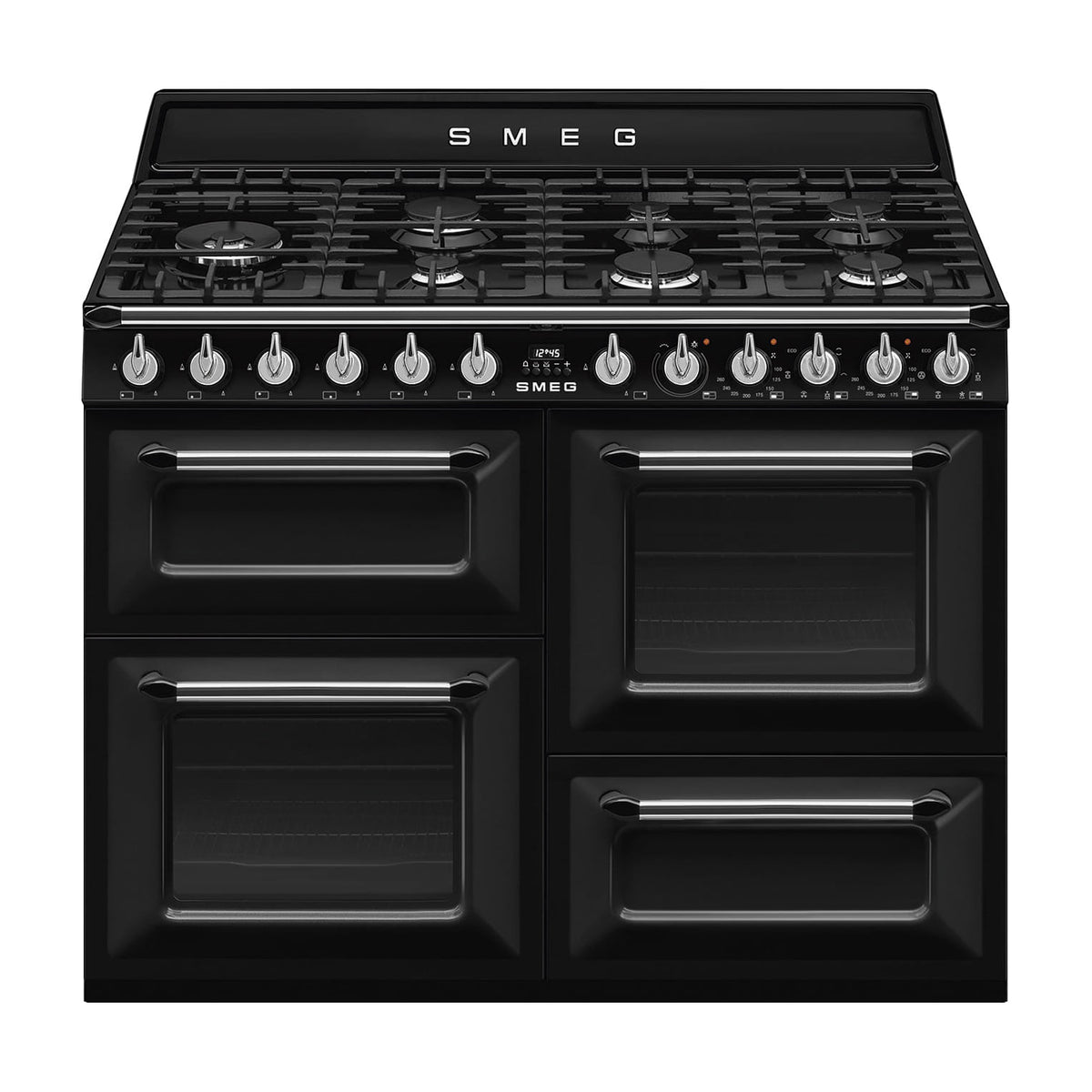 Cocina de gas Smeg TR4110BL1 Victoria de 110 cm con tres hornos eléctricos