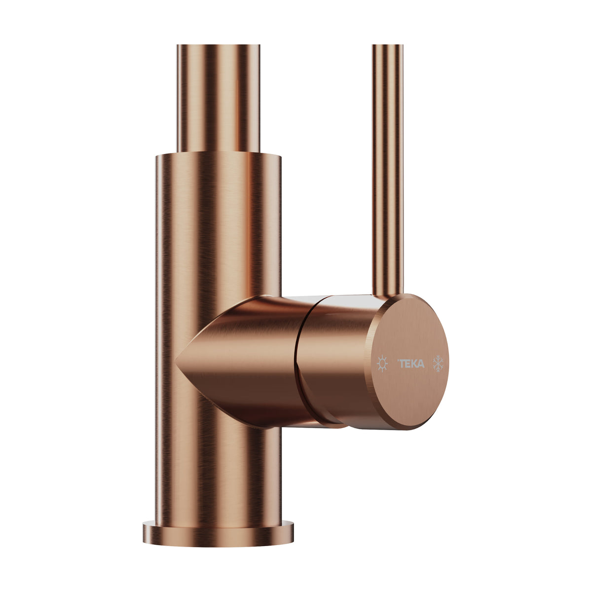 Grifo de cocina Teka UNI 9331 cobre, caño alto extraíble y giro de 360°