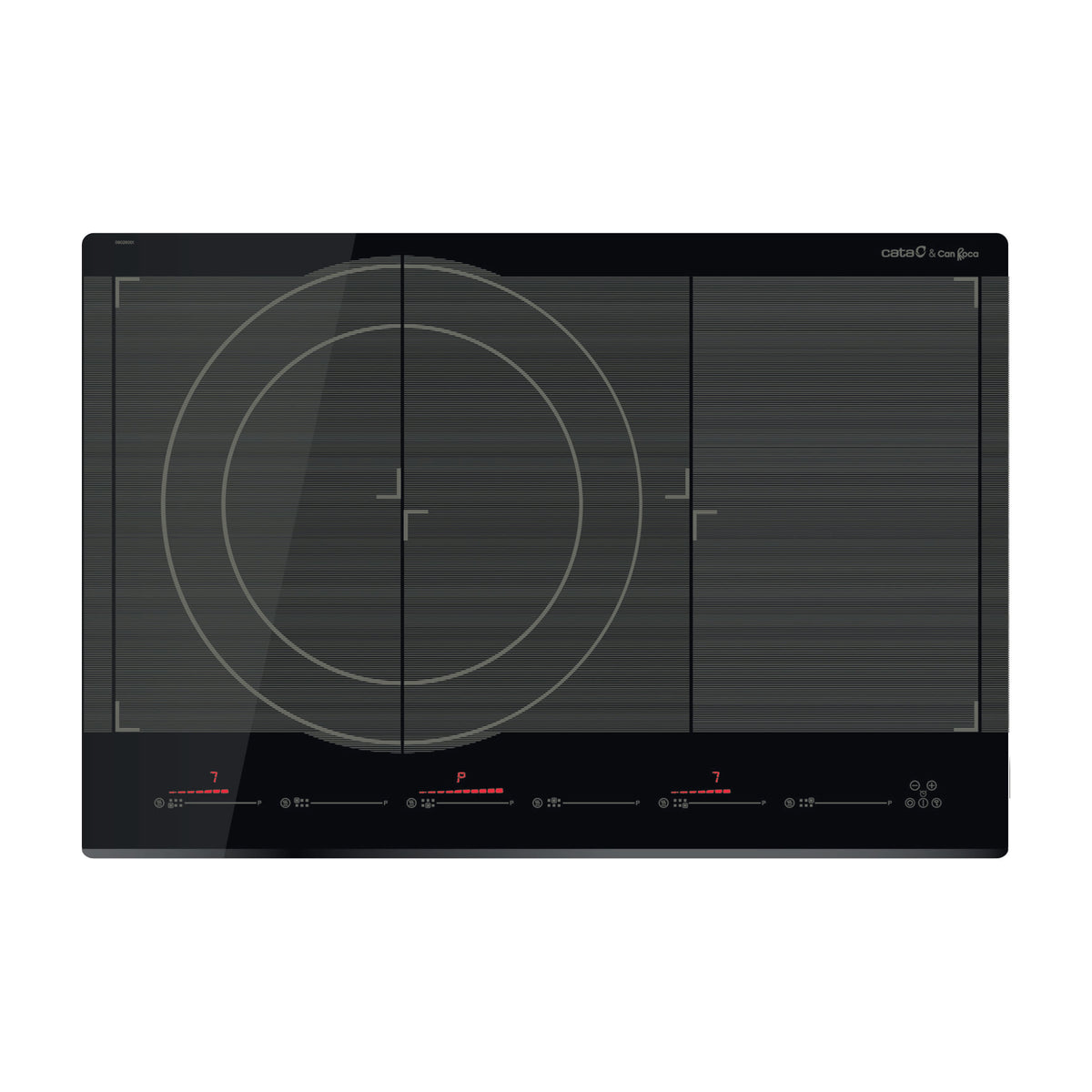 Placa de inducción CATA GIGA 750 BK, 6 zonas flexibles y 77 cm