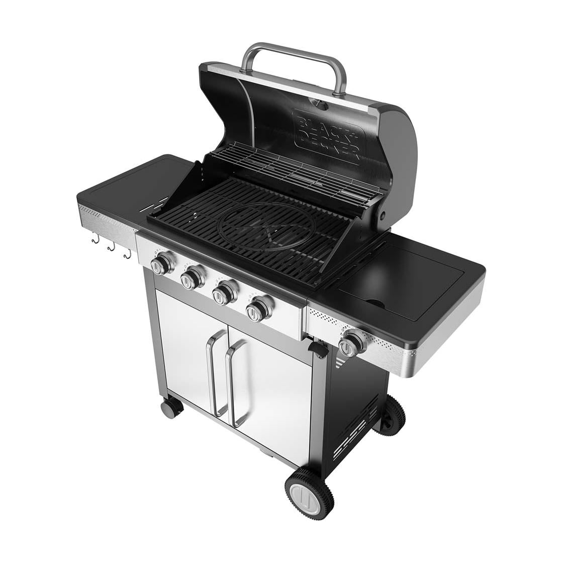 Barbacoa de gas BLACK+DECKER BXOG16550E con 4+1 quemadores y parrilla de hierro fundido