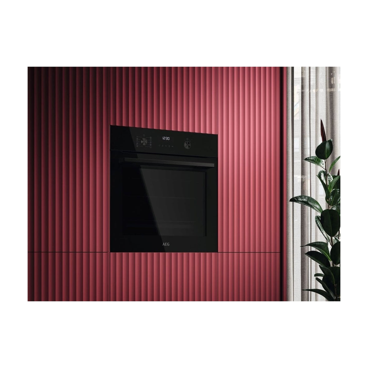 Horno multifunción AEG GU5PB41WSK pirolítico de 72 l, cristal negro