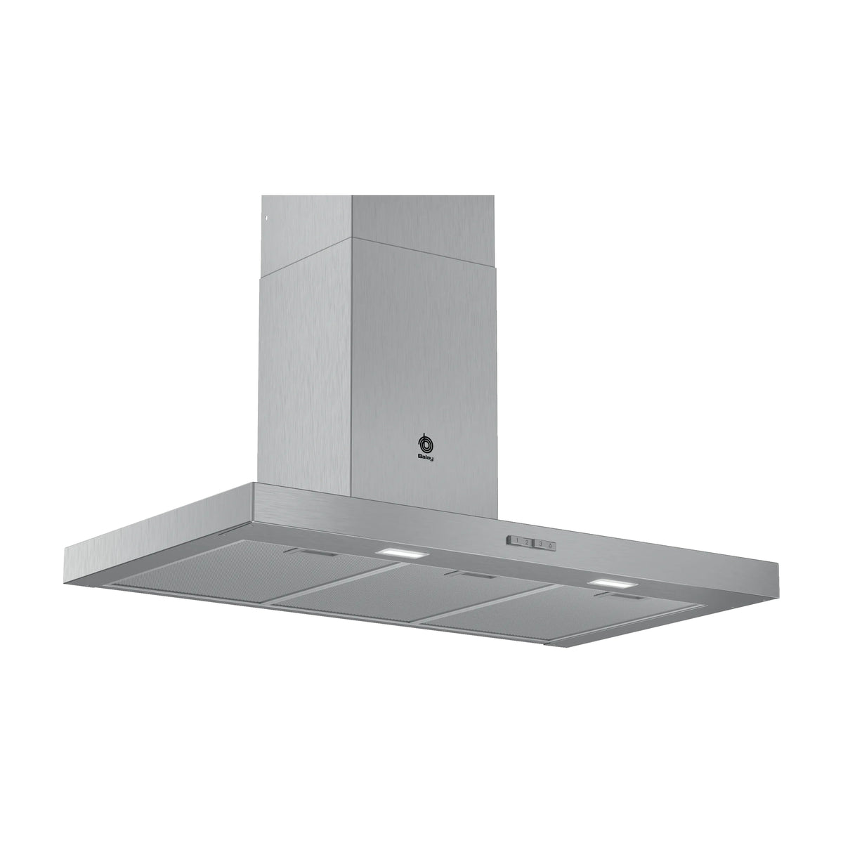 Campana decorativa de pared Balay 3BC096MX, 90 cm y 619 m³/h
