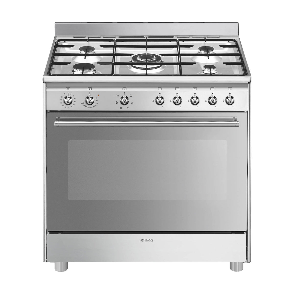 Cocina de gas Smeg SX91GM de 90 cm con horno eléctrico de 115 l