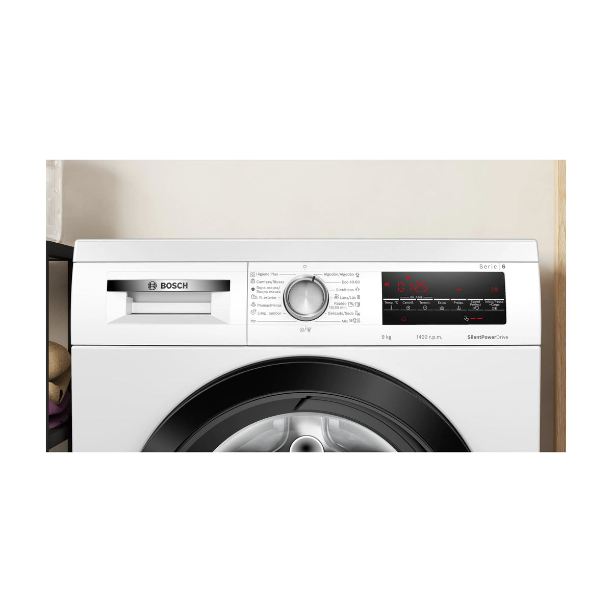 Lavadora de carga frontal Bosch WUU28T68ES de 9 kg y 1400 rpm