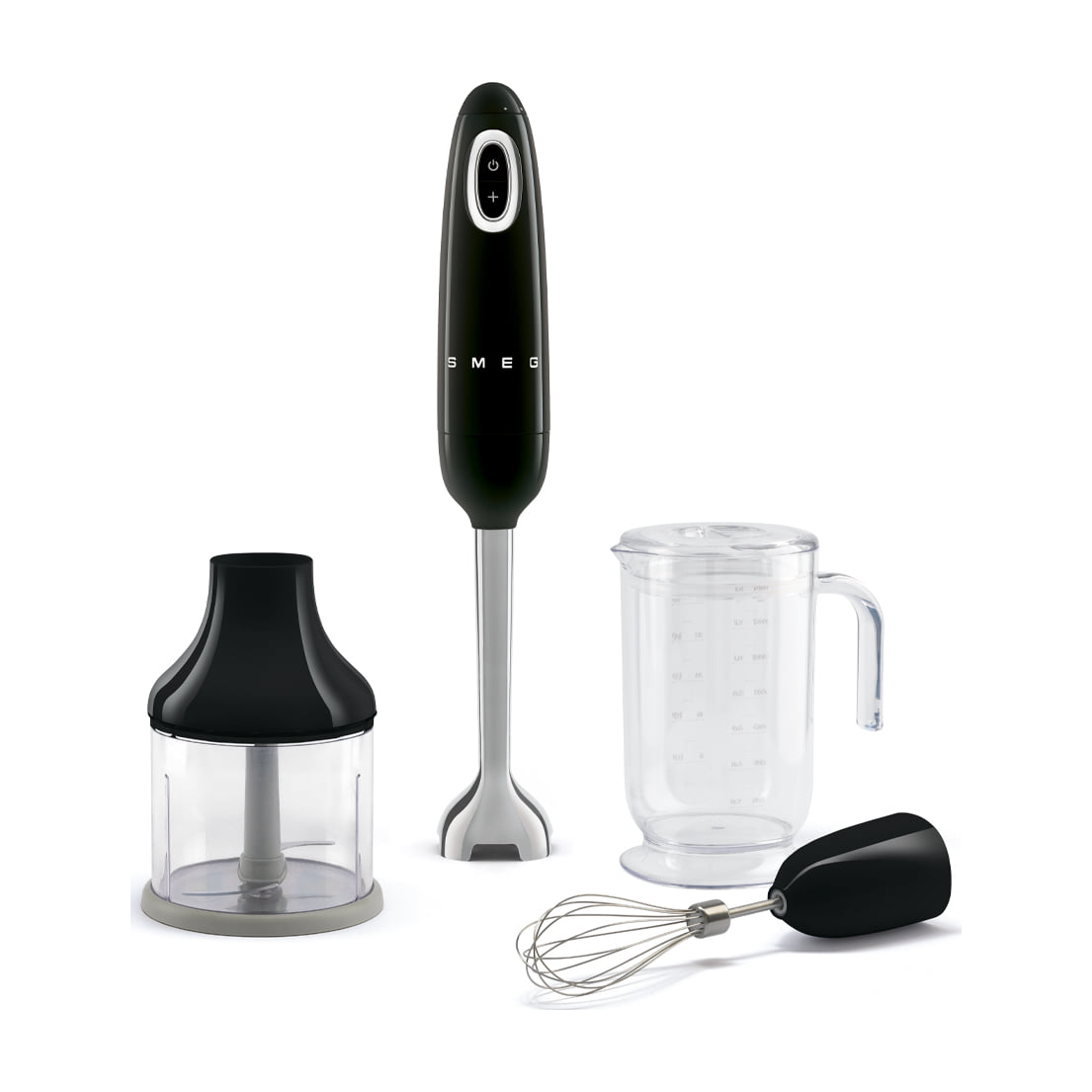 Batidora de mano Smeg HBF03BLEU negra, 700 W con accesorios