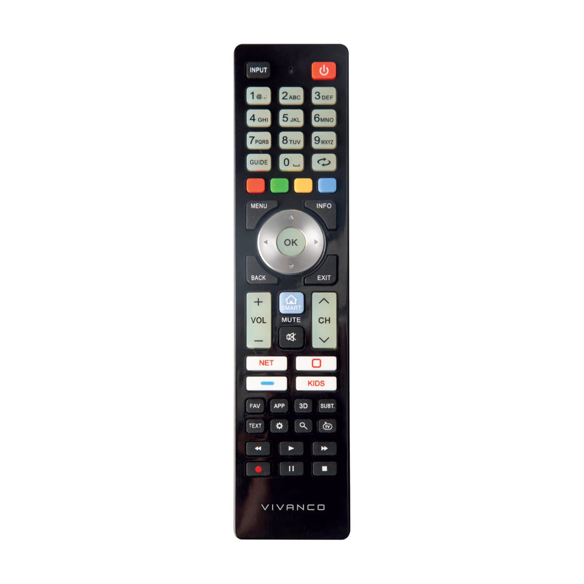 Mando universal Vivanco VVREMOTE4IN1 para TV, alcance de 8 metros