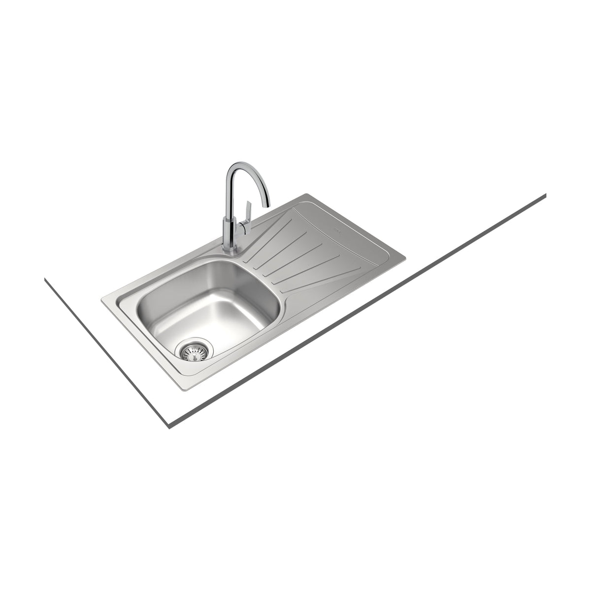 Fregadero Teka StarBright E-50 1B 1D de acero inoxidable con escurridor reversible