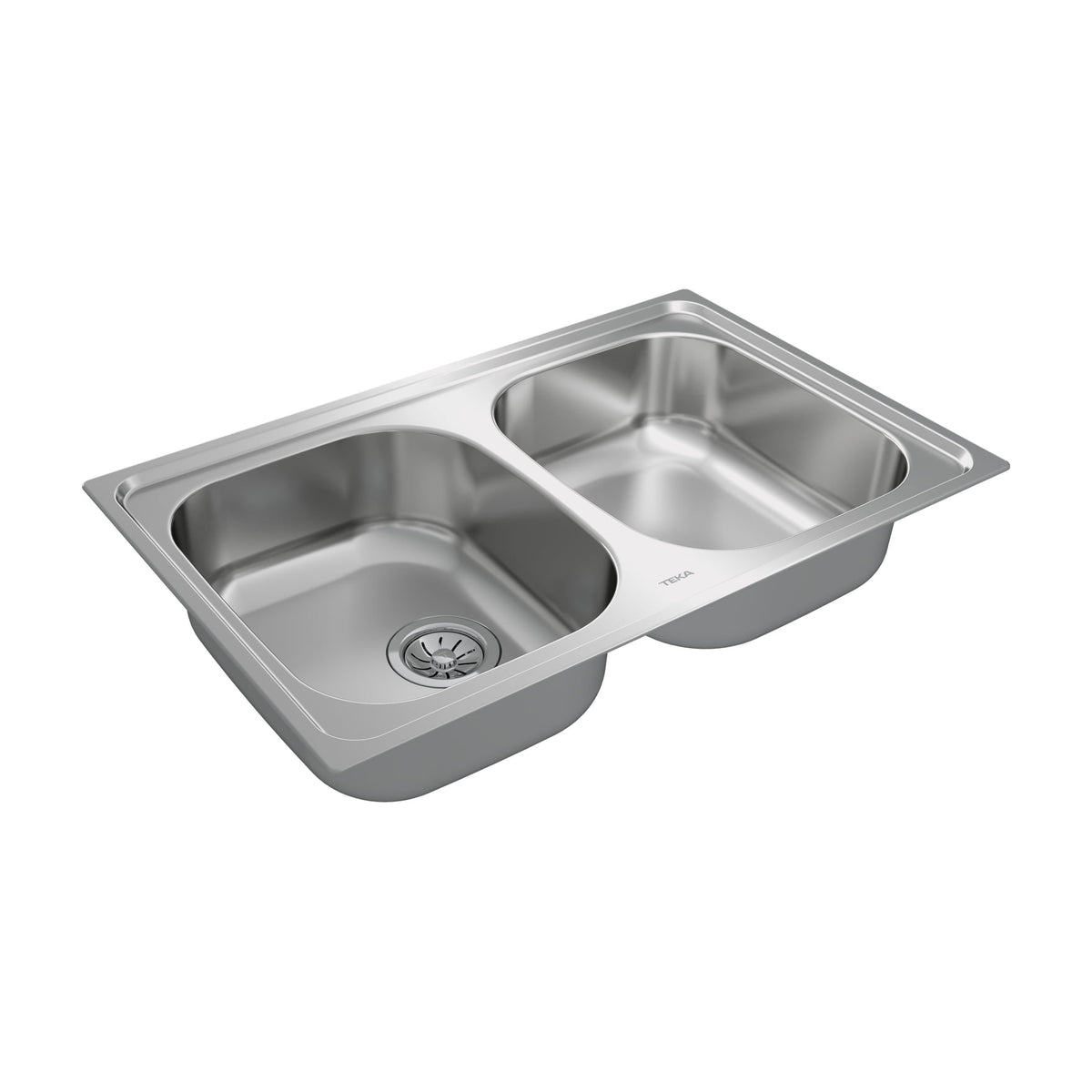 Fregadero Teka Universe 80 T-XP 2C, dos cubetas y orificio para grifo