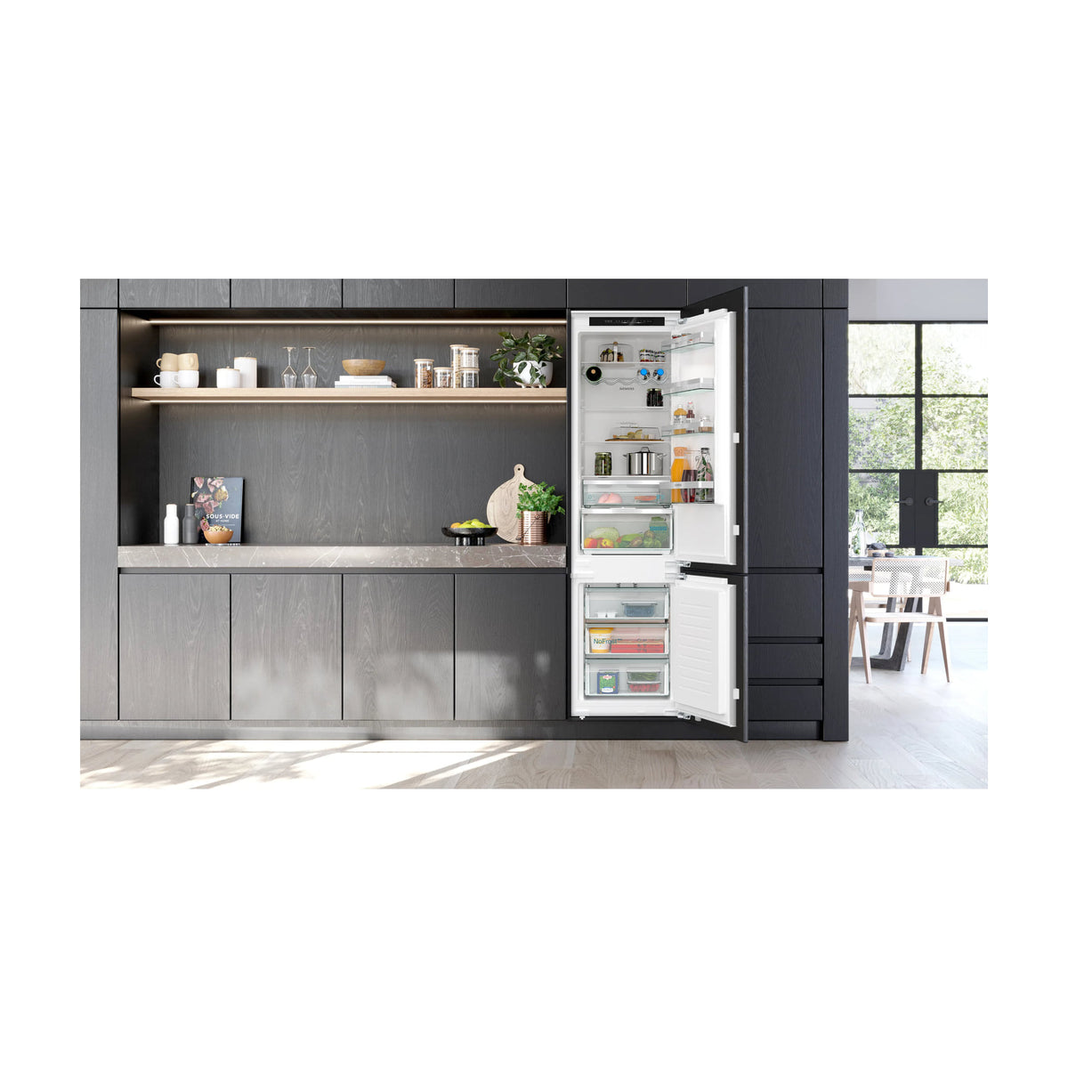 Frigorífico combi integrable Siemens KI96NVFD0, No Frost, 290 l