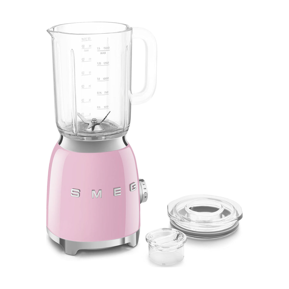 Batidora de vaso Smeg BLF03PKEU rosa, 800 W y jarra de 1,5 l
