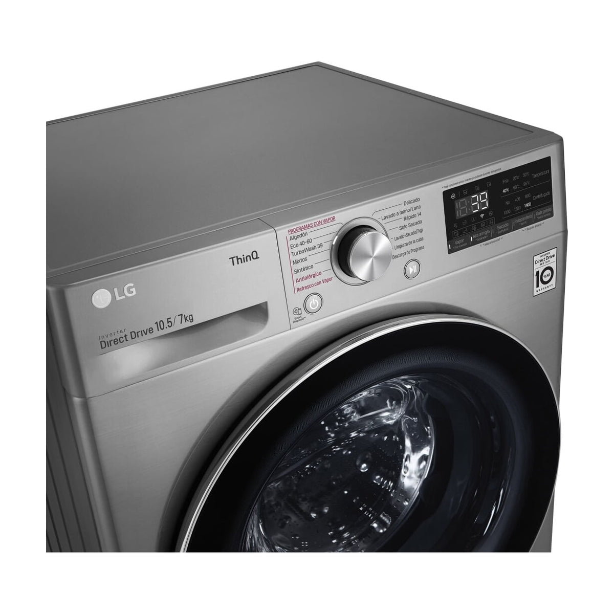 Lavasecadora LG F4DV7010S2S, 10,5/7 kg y 1400 rpm