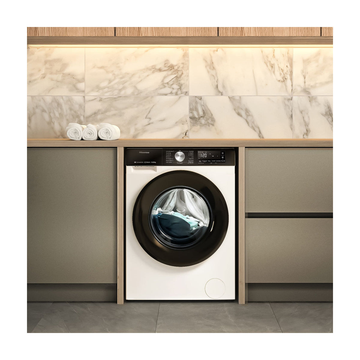 Lavasecadora Hisense WD3S1043BW3 de 10,5/6 kg con WiFi