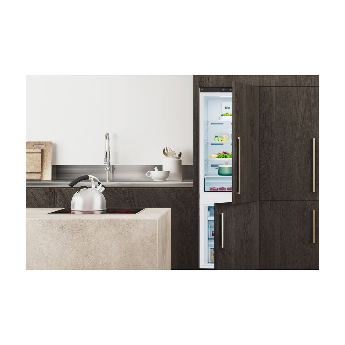 Frigorífico combi integrable LG GTFN256SER, 233 l, Total No Frost