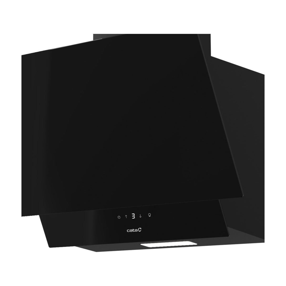 Campana decorativa CATA Juno 6000 GBK de 60 cm en cristal negro