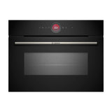 Horno compacto con microondas Bosch CMG7241B1, 45 l, negro