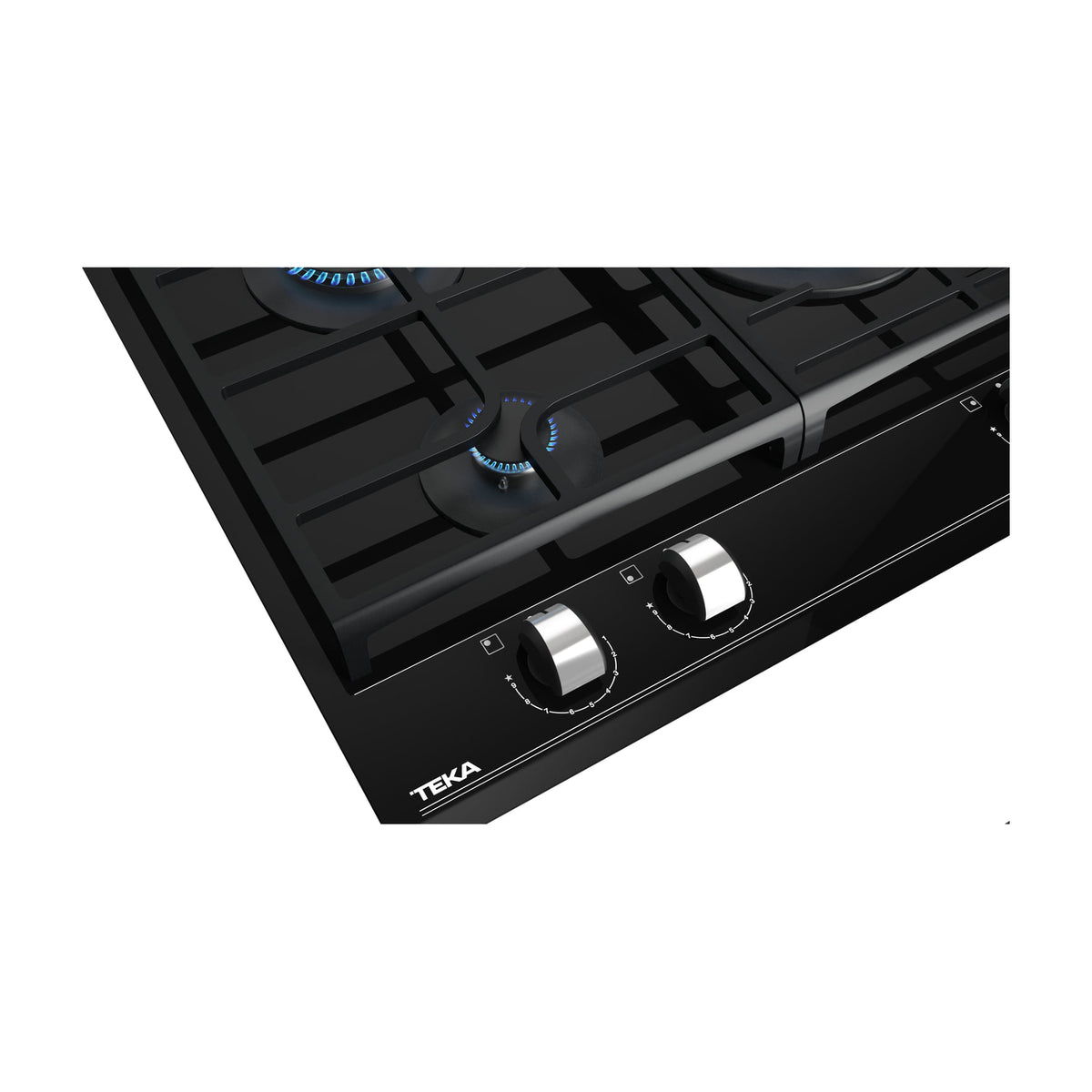 Placa de gas Teka GZC 63310 XBB, 60 cm, butano y ExactFlame