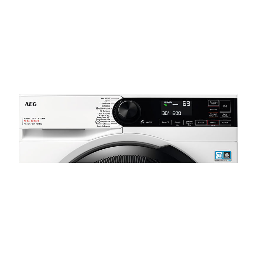 Lavasecadora AEG LWR7316O4B de 10/6 kg con vapor ProSteam
