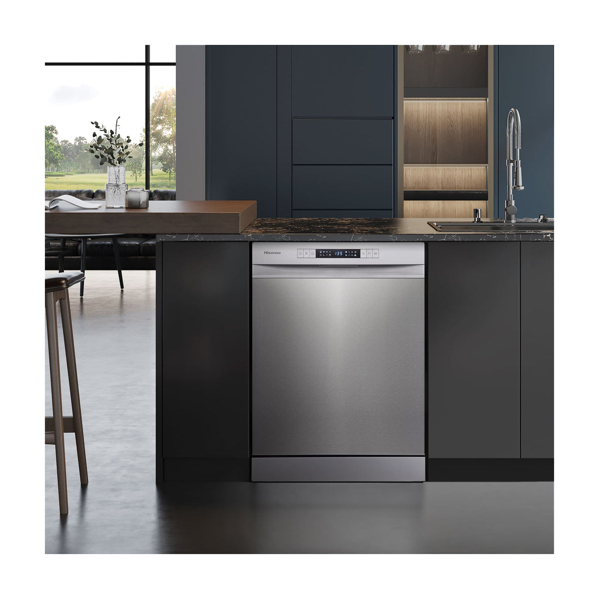 Lavavajillas Hisense HS623D10X de 14 cubiertos, inox