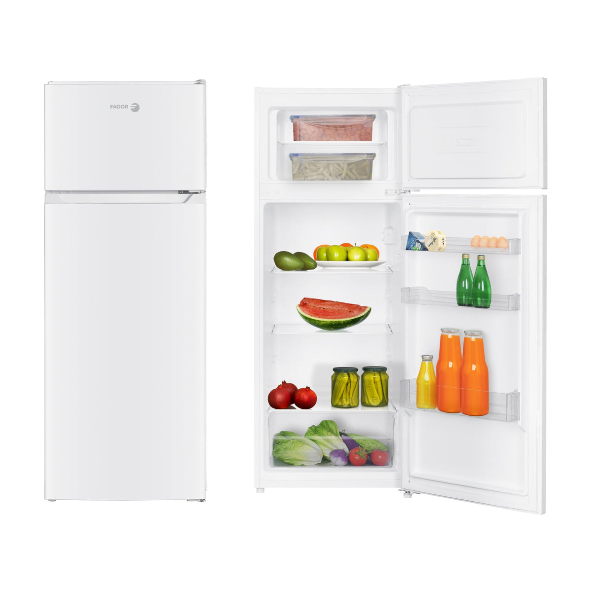 Frigorífico de dos puertas Fagor 3FFJ-1437 de 206 l, clase E