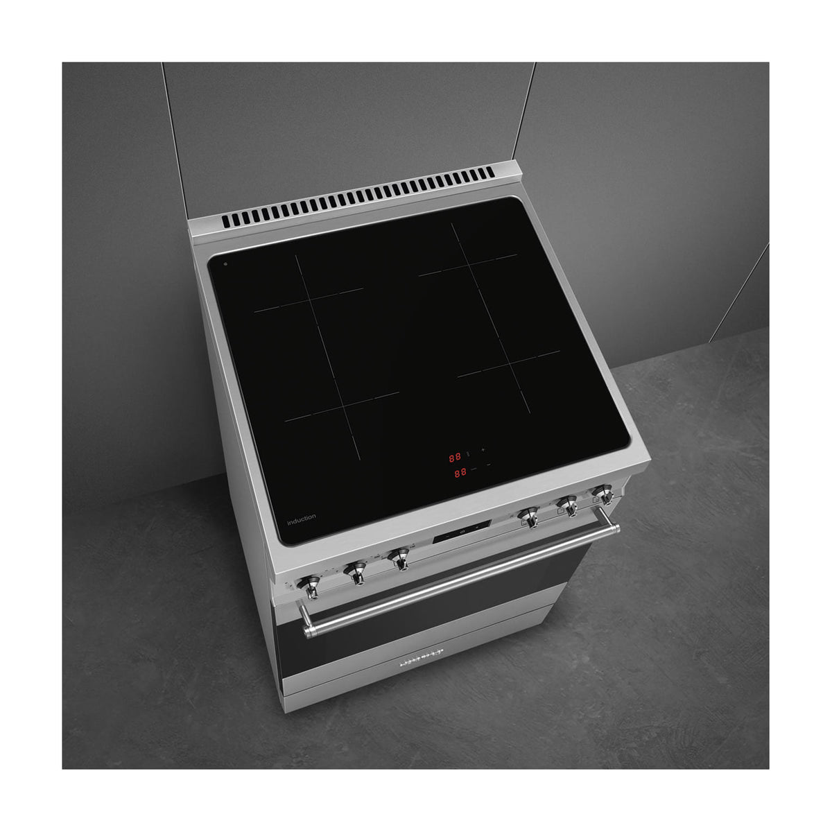 Cocina de inducción Smeg C6IPXM2, horno pirolítico de 70 l, inox
