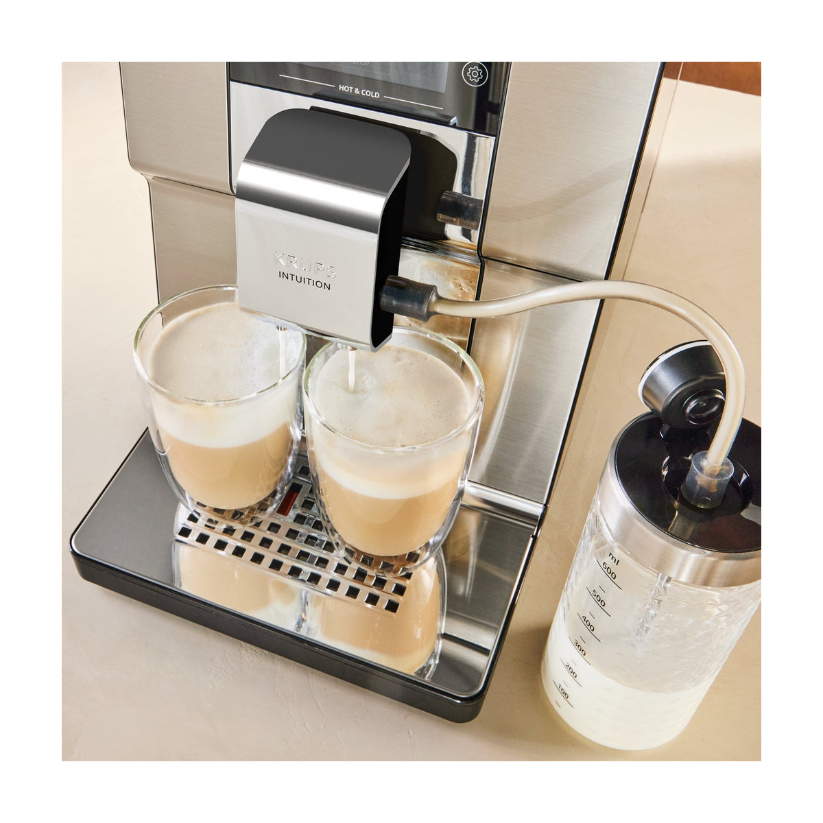 Cafetera superautomática Krups Intuition Experience Hot&Cold EA879EE0, 30 recetas