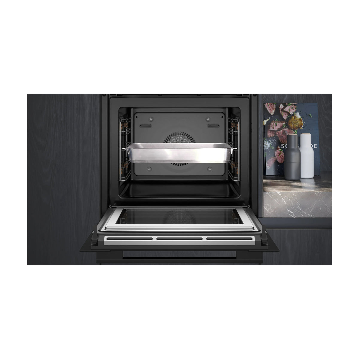 Sartén rectangular Siemens HZ9FF010 antiadherente, superficie útil de 35 x 22 cm