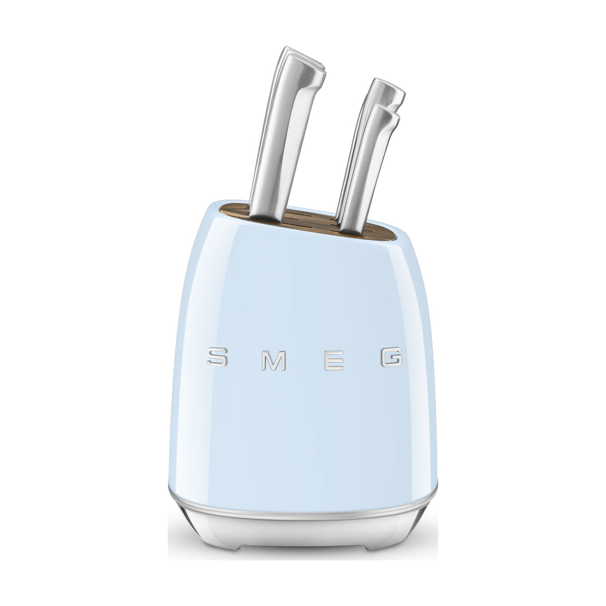 Bloque de cuchillos Smeg KBSF02PB con 6 cuchillos, azul pastel